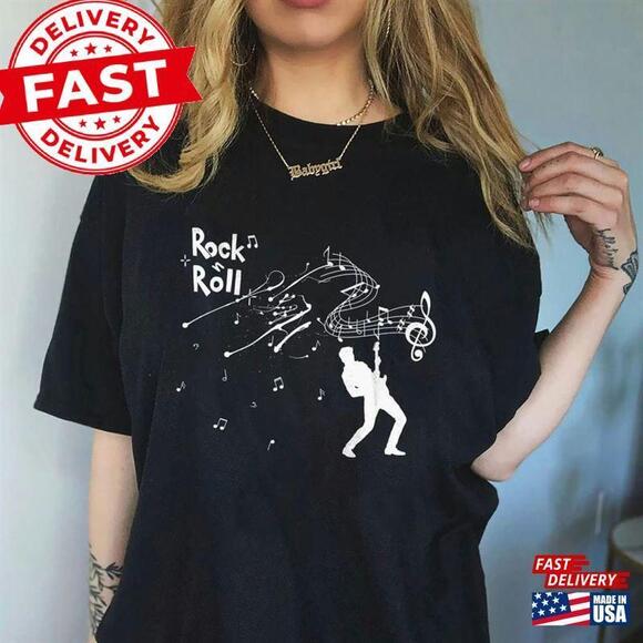 Tops - Rock Amp Roll Music Notes T-Shirt Tour So Happy It Hurts Tshirt